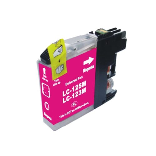 Premium Brother LC123 LC-123 Magenta Utángyártott Tintapatron