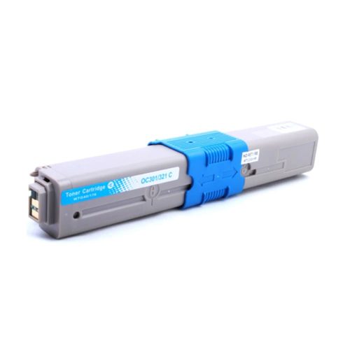 Premium Oki C301 C321 Cyan Utángyártott Toner 1.500 oldal kapacitás