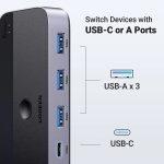 UGREEN USB 3.0 megosztó kapcsoló 2 bemenet / 4 kimenet CM662