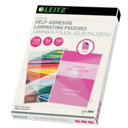   Leitz STANDARD meleglamináló-fólia, A4, 125 mikron, öntapadós, 100db/cs