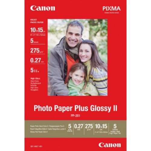 Canon PP-201 fényes fotópapír, (10x15cm, 5 lap, 265g)