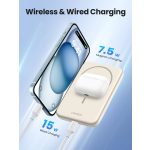 UGREEN 5000mAh mágneses vezeték nélküli powerbank bézs PB560
