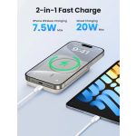 UGREEN 10000mAh mágneses vezeték nélküli powerbank bézs PB561