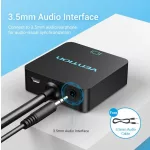 Vention HDMI -> VGA, 0,15m, (+ Micro USB/F & Audio Port, fekete), konverter