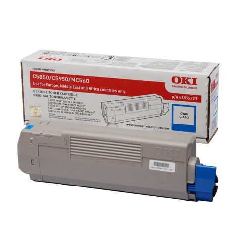 Oki C5850,5950 Toner Cián 6000 oldalra