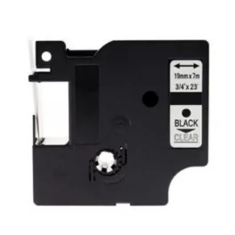   Utángyártott DYMO D1 45800 19mm x 7m átlátszó-fekete S0720820