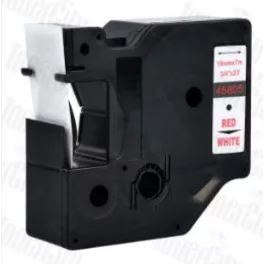   Utángyártott DYMO D1 45805 19mm x 7m fehér-piros #S0720850