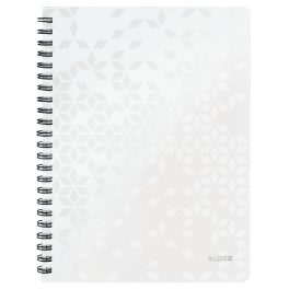 Leitz WOW spirálfüzet, A4, kockás, fehér