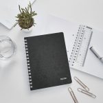 Leitz WOW spirálfüzet, A5, vonalas, fekete