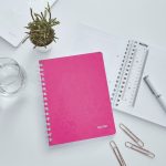 Leitz WOW spirálfüzet, A5, kockás, rózsaszín