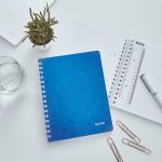 Leitz WOW spirálfüzet, A5, kockás, kék