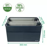 Leitz Fabric szövet borítású Hot Desking hordozótáska kicsi, sötétszürke