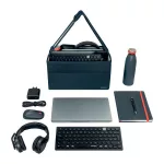 Leitz Fabric szövet borítású Hot Desking hordozótáska kicsi, sötétszürke