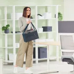 Leitz Fabric szövet borítású Hot Desking hordozótáska kicsi, sötétszürke