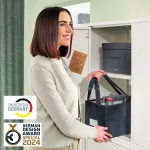 Leitz Fabric szövet borítású Hot Desking hordozótáska kicsi, sötétszürke