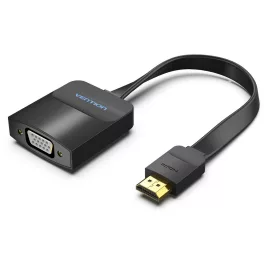 Vention HDMI (lapos) -> VGA, 0,15m, fekete, konverter