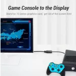 Vention HDMI (lapos) -> VGA, 0,15m, fekete, konverter