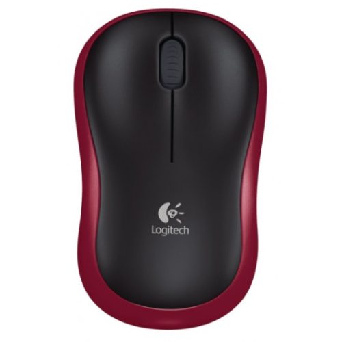 Logitech M185 vezeték nélküli, piros, egér