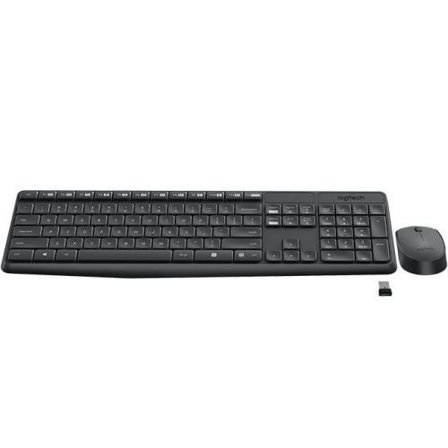 Logitech MK235 vezeték nélküli Billentyűzet + egér, fekete