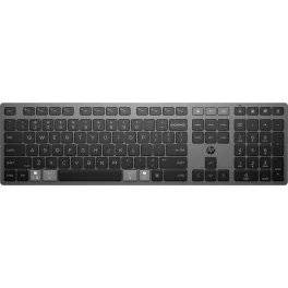   HP 725 többeszközös tölthető vezeték nélküli billentyűzet 9T5B2AA;2,4 GHz-es vezeték nélküli kapcsolat; BluetoothR; Tápellátás szuperkondenzátorral; Üzemidő: akár 2 hónap; Több eszközzel használható;