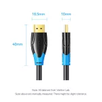 Vention HDMI 1.4, (fekete), 12m, kábel