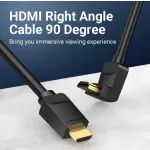 Vention HDMI, (90 Fokos, jobbra), 1,5m, kábel