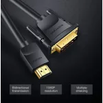 Vention HDMI -> DVI, (fekete), 1m, kábel