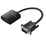 Vention VGA -> HDMI/ Micro USB-B/F /3.5mm/F, (fekete), 0,15m, konverter