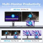 Vention USB-C/USB-A -> HDMI*2 (dual) MST, dokkoló