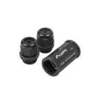 Lanberg AD-RJ45-OS6-IP67 RJ45-RJ45 Cat.5E/Cat.6 FTP IP67 vízálló árnyékolt fekete toldó