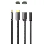 Vention HDMI/M -> HDMI/F (4K, HD, PVC, fekete), 2m, kábel
