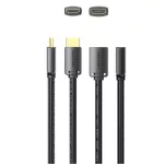 Vention HDMI/M -> HDMI/F (4K, HD, PVC, fekete), 5m, kábel