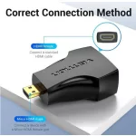 Vention micro HDMI/M -> HDMI/F (4K,fekete), adapter
