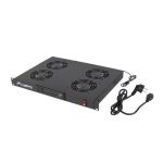 Lanberg AK-1503-B 19 1U 4x ventilátor + termosztát ventilátor egység LCD kijelzővel