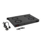 Lanberg AK-1503-B 19 1U 4x ventilátor + termosztát ventilátor egység LCD kijelzővel