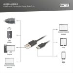 DIGITUS AK-300154-018-S High Speed USB type A 2.0 - USB type-C kábel 1,8m