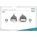 DIGITUS AK-300202-030-S High Speed árnyékolt USB 2.0 hosszabbító kábel 3m