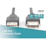 DIGITUS AK-300202-030-S High Speed árnyékolt USB 2.0 hosszabbító kábel 3m