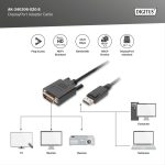 DIGITUS AK-340306-020-S DisplayPort apa -> DVI-D apa kábel 2m