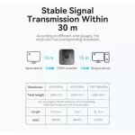 Vention HDMI (2 Portos,kétirányú, 4K,60Hz, fekete), switcher