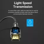 Vention HDMI/M -> HDMI/M HD, (8K, optikai kábel, fekete, 1080P@160Hz /2K@144Hz /4K@120Hz / 8K@60Hz, Átviteli sebesség: 48Gbps), 80m, kábel