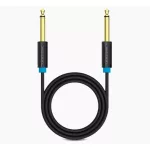 Vention 6.5mm jack/M -> 6.5mm jack/M kábel, (fekete, aranyozott),  1m, kábel