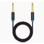 Vention 6.5mm jack/M -> 6.5mm jack/M kábel, (fekete, aranyozott), 1,5m, kábel