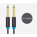 Vention 6.5mm jack/M -> 6.5mm jack/M, (audio,fekete), 5m, kábel