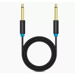 Vention 6.5mm jack/M -> 6.5mm jack/M,  (audio,fekete), 10m, kábel
