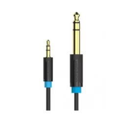   Vention 6.5mm jack/M -> 3.5mm jack/M, (audio,fekete), 1m, kábel