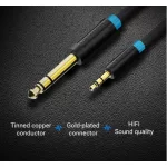 Vention 6.5mm jack/M -> 3.5mm jack/M,  (audio,fekete), 3m, kábel