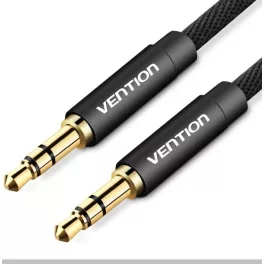   Vention 3.5mm jack/M -> 3.5mm jack/M,  (audio,fekete), 1,5m, kábel