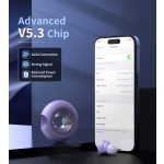 Choetech BH-T22  GlitzDonut TWS (Világító,nyakkábeles,lila), Fülhallgató