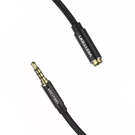   Vention 3.5mm jack/M -> 3.5mm/F, 1,5m, (hosszabbító,audio,fekete), kábel
